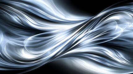 Wall Mural - abstract swirling light patterns, dark background, digital art, website banner