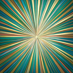Wall Mural - abstract burst of teal, gold, and brown rays. background texture. ideal for website design or presen