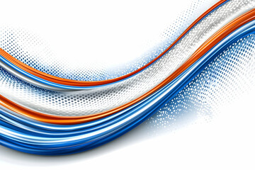 Wall Mural - abstract blue, orange, silver waves background design. website header, presentation, or brochure