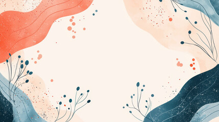 Wall Mural - abstract outdoor art features fluid geometric shapes in watercolor hues, an installation of colorful