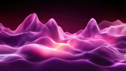 Wall Mural - abstract digital waves create a dynamic and fluid display on the screen, showcasing vibrant colors a