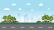 © Riana Cableme - building city road animation background vector illustration