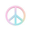 © khunnapat - Colorful Peace Symbol with Gradient Effect for Inspirational Art