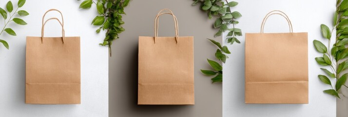 Aufkleber - Creative Paper Bag Gift Packaging Mockup With Ample Copy Space for Branding and Design
