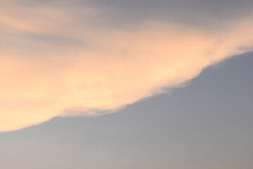 Wall Mural - beautiful golden sky and white cloud background in springtime