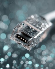 Leinwandbilder - High-Performance Connectivity Sleek Fiber Optic Network Infrastructure Macro - Cutting-Edge Digital Transformation and Hyperconnected Technology Solutions