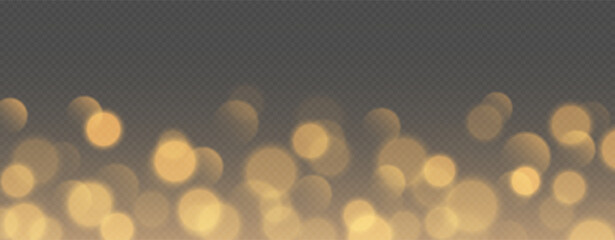 Wall Mural - golden bokeh, blurred background with sparkling lights, blurry glitter effect. bright soft abstract 
