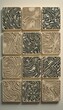 © vadosloginov - Abstract Rectangular Tile Artwork with Linear Patterns in Neutral Tones and Contrast
