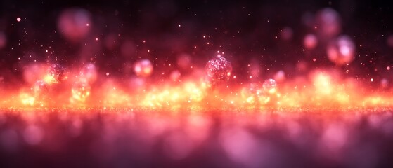 Wall Mural - A mesmerizing abstract scene with glowing orbs and fiery energy