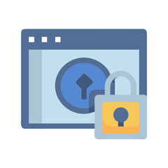 web security icon with padlock for internet safety