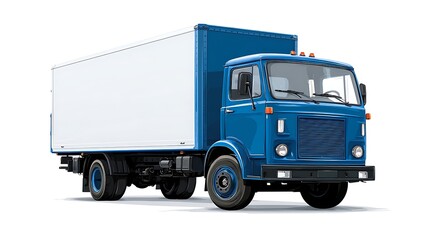 Aufkleber - Blue truck cargo cut the white background for easy use