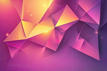 Wall Mural - abstract polygonal shapes in vibrant colors