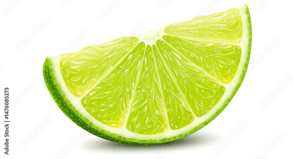 Lime Wedge Graphic Element