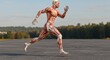 © DSGNCO - Human anatomy running on road
