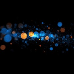 Canvas Print - abstract glowing orbs floating in space dark background artistic render close up bokeh effect