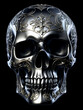 © Stacy - A detailed metallic skull with a dark background, symbolizing mystery and the macabre, perfect for Halloween or gothic themes.