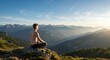 © SRRiadi - Man Meditates on Mountain Top