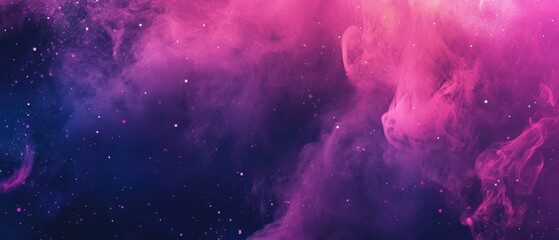 Wall Mural - ethereal nebula of pink and purple ink in water abstract art background close up shot studio photogr