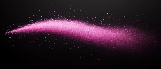 Wall Mural - pink glitter dust explosion on black background abstract sparkle effect glamour shot backdrop shinin