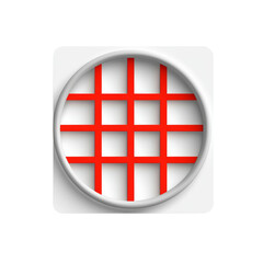 Leinwandbilder - Abstract geometric composition featuring a vibrant grid within a circular frame design