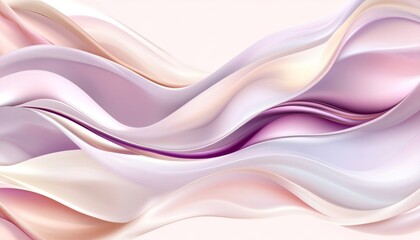 Canvas Print - abstract background of delicate fluid waves in soft purple and pink tones, dynamic flowing design