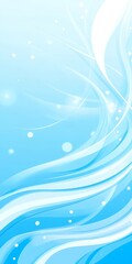 Canvas Print - abstract light blue background with delicate dynamic flowing waves on monochrome color gradient