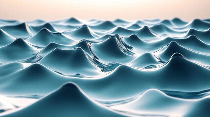 Canvas Print - abstract background of vivid fluid dynamic waves in gentle green tones on a soft gradient