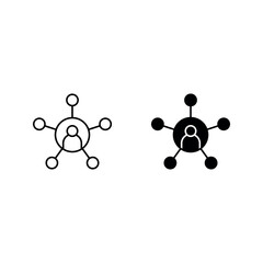 Wall Mural - network icon set color editable on white background