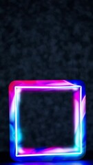 Wall Mural - neon geometric shapes transitioning with vibrant colors in dynamic lighting sequence
