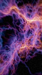 Wall Mural - vivid electromagnetic nebula: dynamic energy patterns in cosmic space
