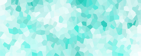 Wall Mural - light azure and white broken stained glass background with white lines voronoi diagram background. a