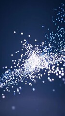 Wall Mural - Dynamic swirling particle wave: abstract motion, light effects, and glowing energy flow