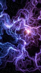 Wall Mural - cosmic energy: vivid nebula swirls and expanding light in deep space exploration