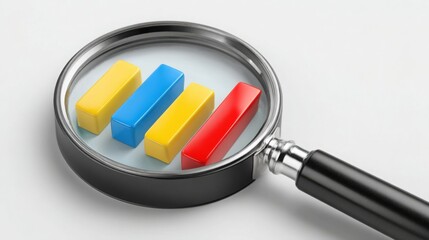 Wall Mural - adaptive business lens icon concept illustrating focus shifts with market dynamics and strategic ins