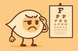 © AC - Funny Cartoon Ghost Eye Chart: Cute Halloween Optometry Illustration