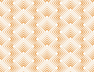Aufkleber - Abstract geometric pattern. A seamless vector background. White and golden ornament. Graphic modern pattern. Simple lattice graphic design