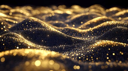 Wall Mural - Vibrant Explosion of Golden Light with Sparkling Details and Depth
