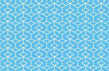 Fototapete - The geometric pattern with lines. Seamless vector background. White and blue texture. Graphic modern pattern. Simple lattice graphic design