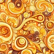 © Sarinya - Abstract Swirls in Warm Tones Seamless Pattern Detailed Close Up Artistic Render of Elegant Flowing Shapes