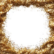 © Fanni Art - Golden glitter border design cutout isolated on transparent bg, png