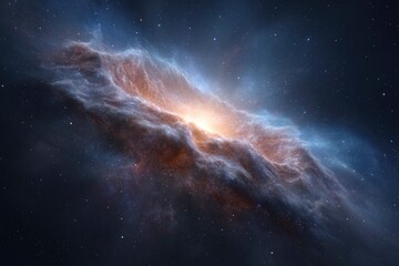 cosmic nebula: glowing celestial cloudscape in dramatic space art
