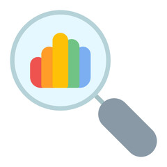 Wall Mural - Market Research icon vector image. Can be used for Public Relations Agency.
