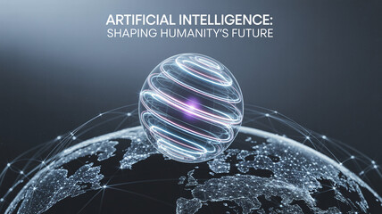 Wall Mural - Futuristic artificial intelligence concept deep learning for humanity s future