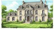 © Bocx - French country house design sketch