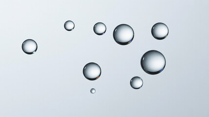 Wall Mural - Isolated water droplets transparent or white background PNG