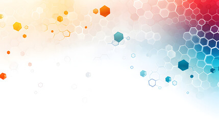 Wall Mural - abstract hexagon connected dots background: a professional molecule design