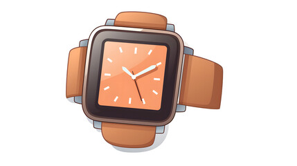 Wall Mural - Professional Isolated Smart Watch Design Cartoon Vector Illustration for Technology Concepts