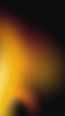 Wall Mural - abstract blurry gradient orange shape with noise and grain texture on black background