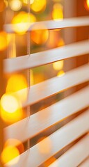  Warm Lights Through Venetian Blinds.