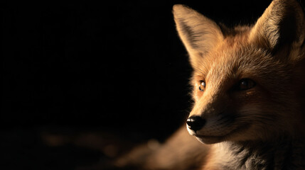 Wall Mural - Red Fox (Vulpes vulpes) close-up, captured in nature.